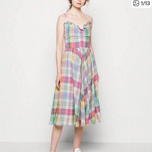 Polo by Ralph Lauren Pastel Plaid Ruffle Sundress